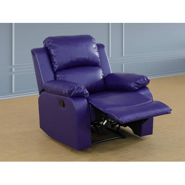 Purple leather recliner discount chair